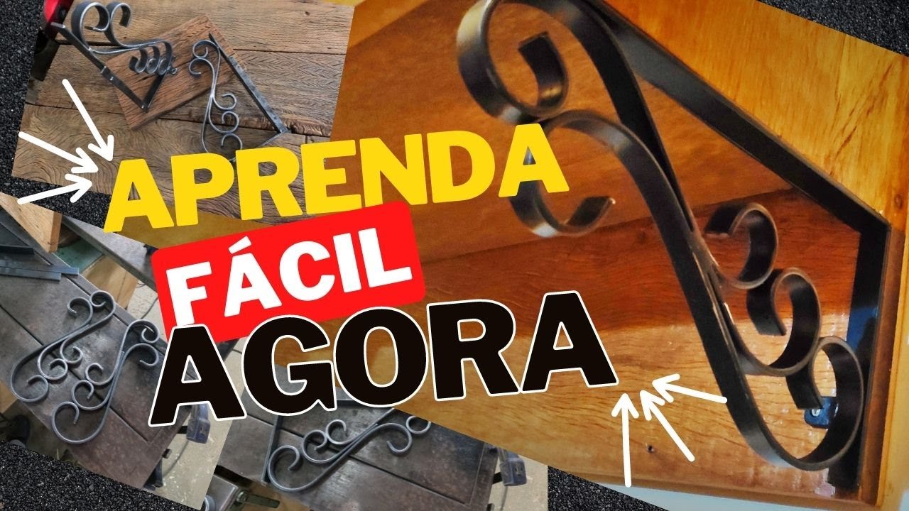 Incrível trabalho faça e venda, serralheria  Artística, faça você mesmo Mão francesa com barra chata