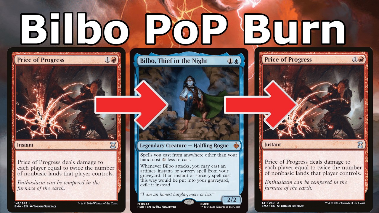 ENTERING MY VILLAIN ARC! Legacy Bilbo Price of Progress Burn MTG