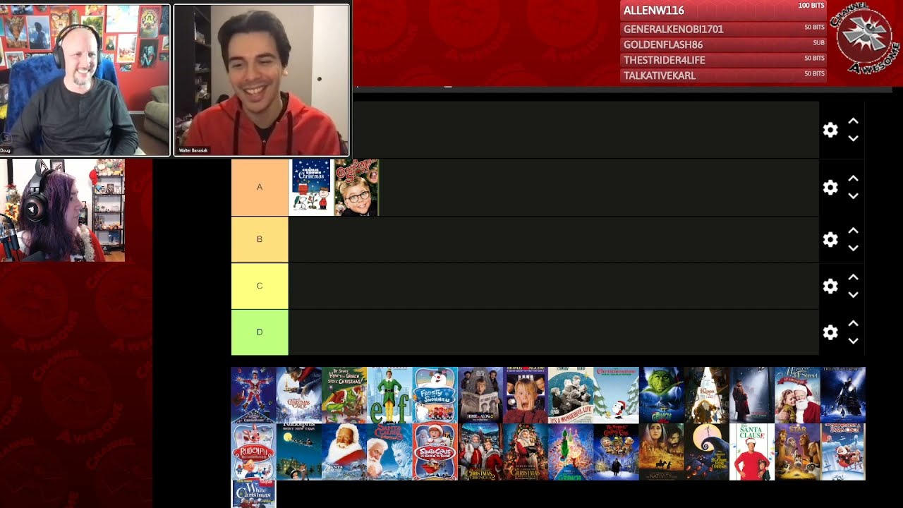 Channel Awesome's Christmas Movie Tier List!!