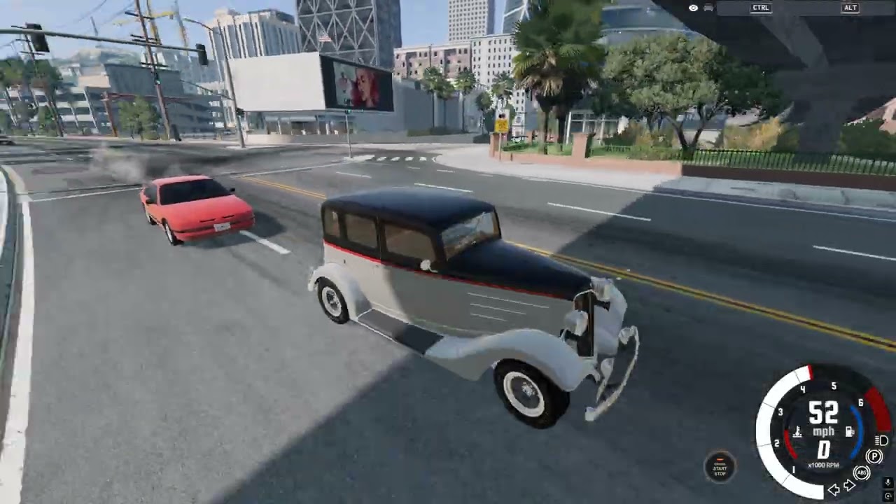 beamng but crashing with old cars