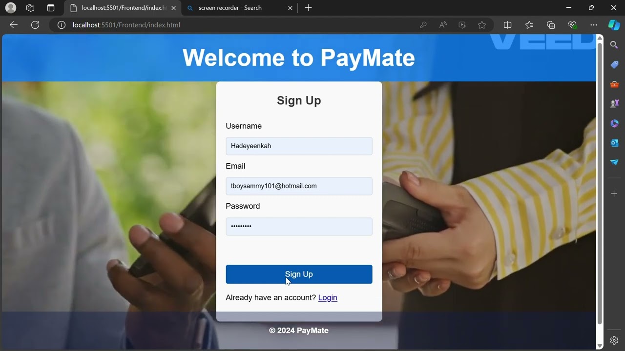 Paymate Web Application