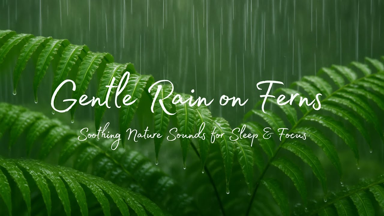 Gentle Rain on Ferns - Soothing Nature Sounds for Sleep & Focus