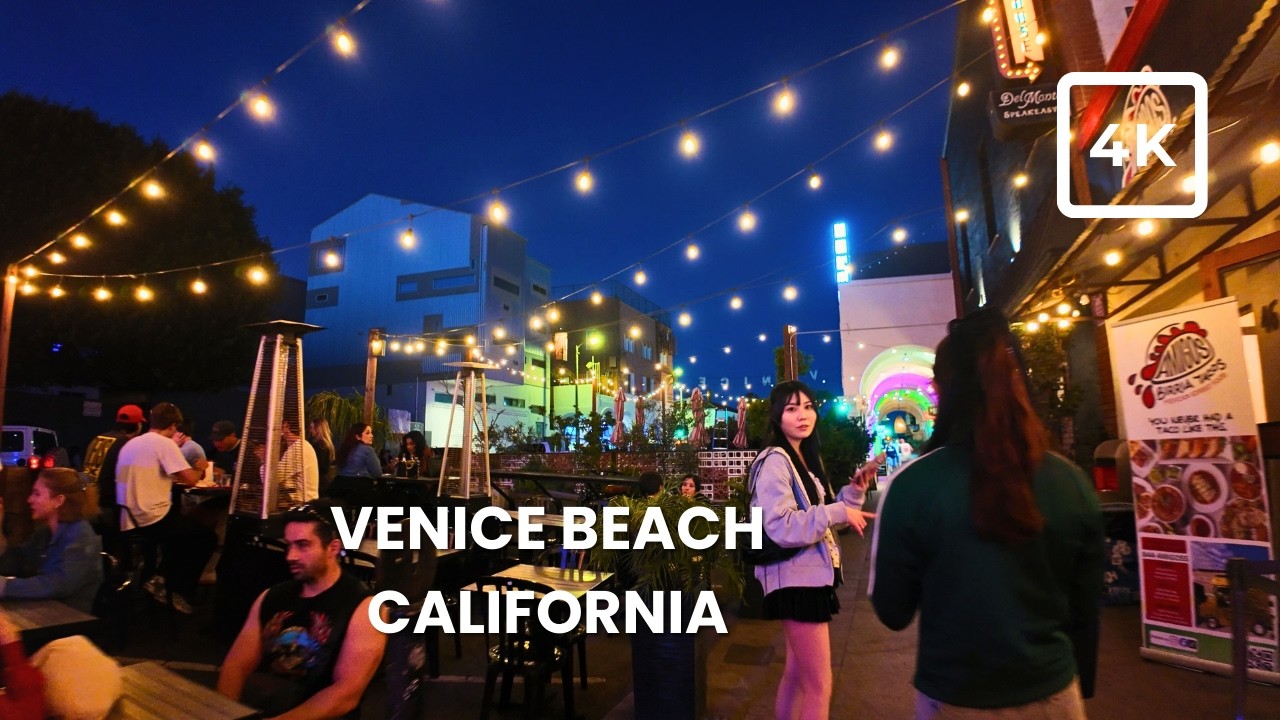 VENICE BEACH WALK | Skate Park Crowds & Ocean Sunset Views 🌅 | California 4K