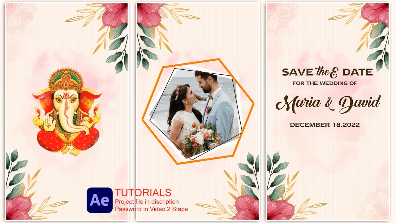 Wedding Invitation video | Wedding Invitation after effect template | Save the date