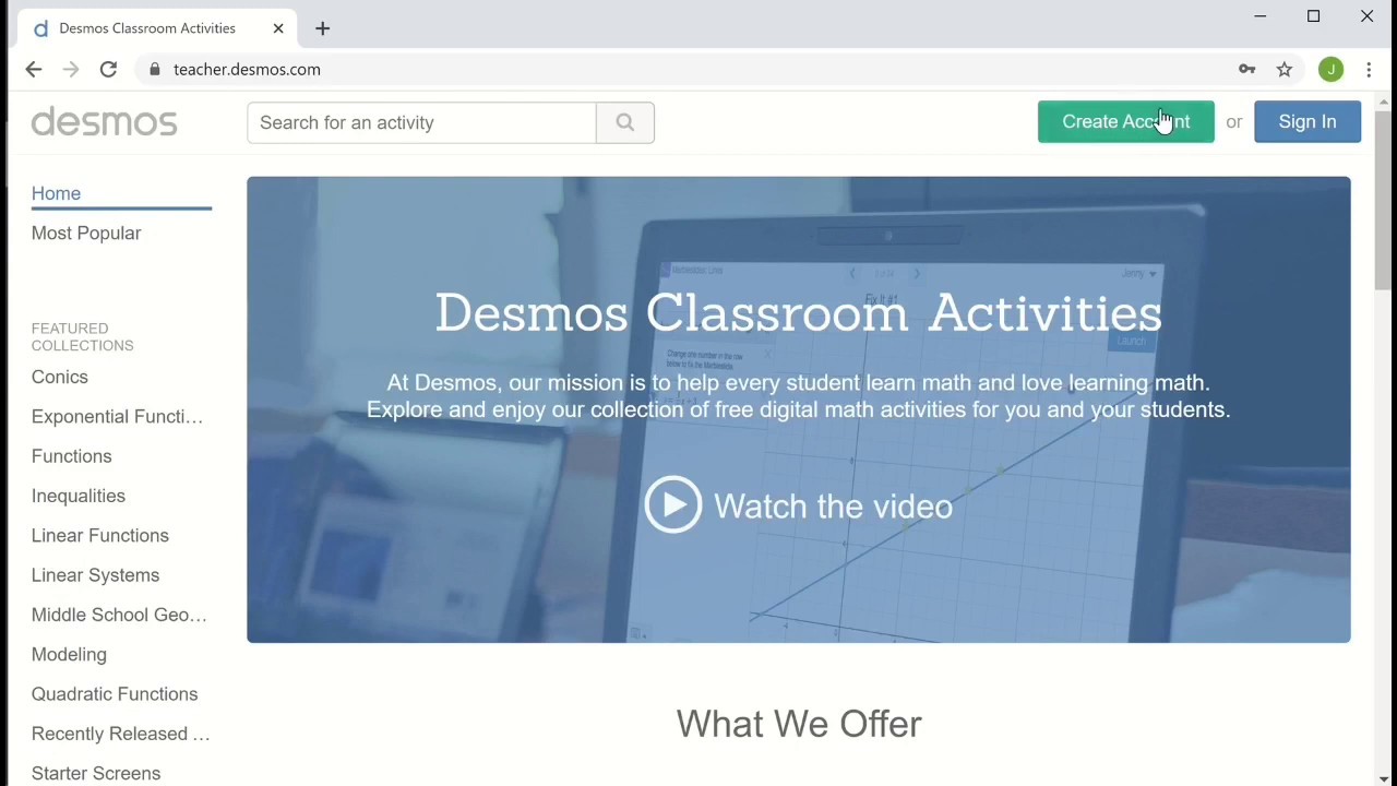 Creating a Card Sort Desmos Activity