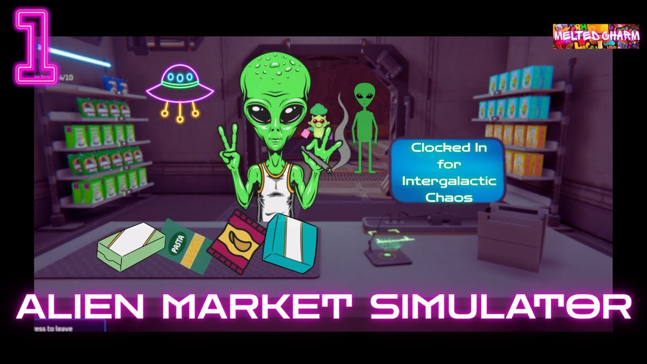 Alien Market Simulator | First Day Working With Aliens Was CRAZY 👽😭 No Commentary  (Ep.1 Gameplay)
