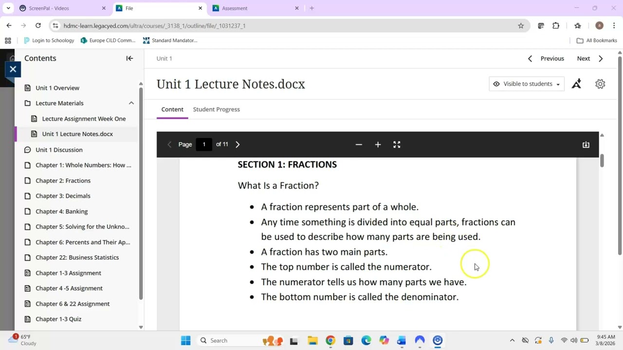Week 1 Lecture Video Bus Math