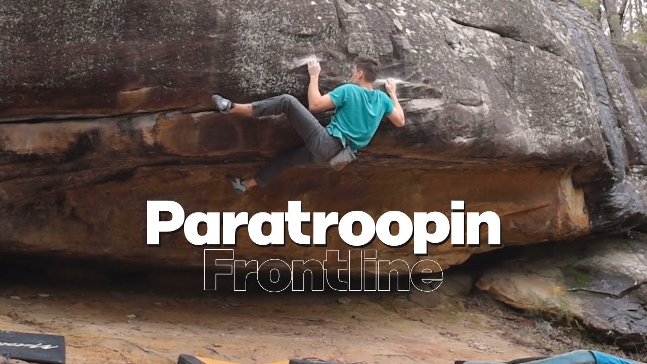 Bouldering: Paratroopin (V7) at The Frontline, Sydney