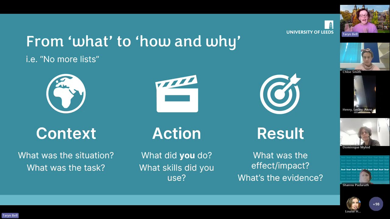 Webinar - Writing a narrative CV