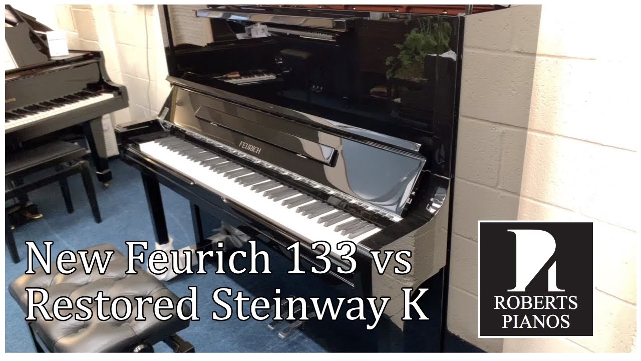 New Feurich 133 cf. Restored 1927 Steinway K with new Steinway action. See jump links: