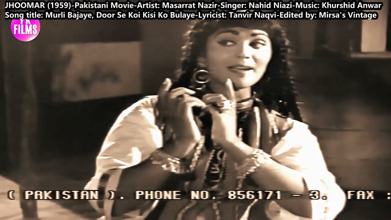 1959-JHOOMAR-05-Video-Nahid Niazi-Murli Bajaye, Door Se Koi Kisi Ko Bulaye-KhurshidAnwar-TanvirNaqvi