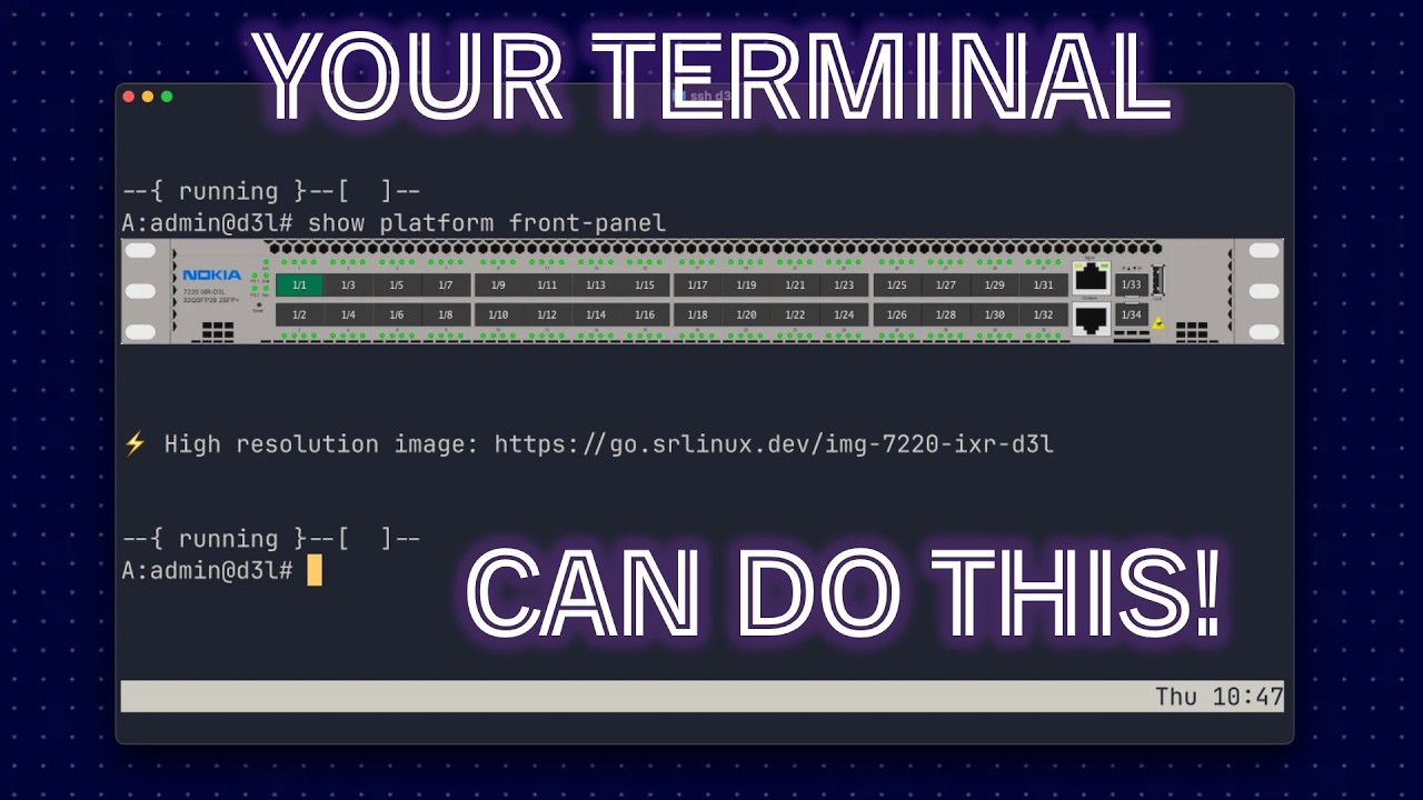 Передние панели SR Linux в вашем терминале