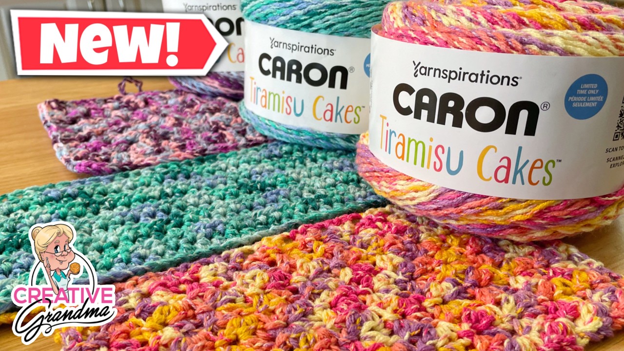 New Caron Tiramisu Cakes Yarn Swatches! Five Colors & Stitch Patterns! #yarnspirations #crochet