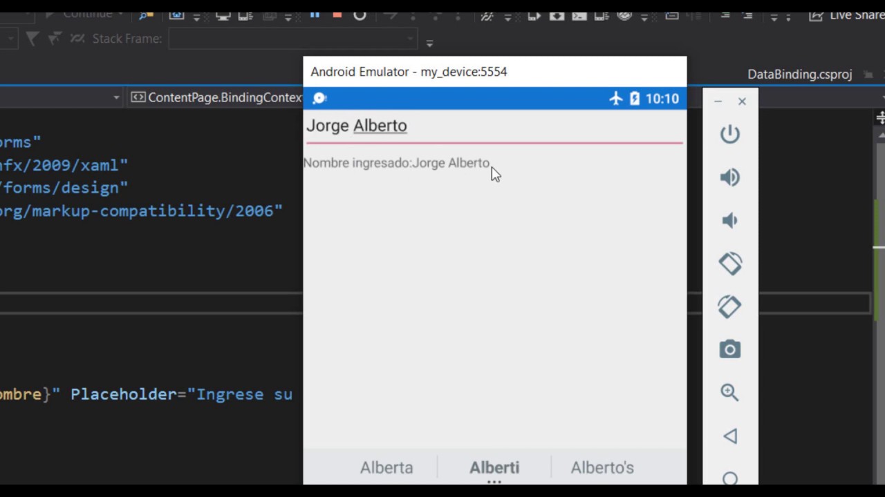 Xamarin.Forms DataBinding(Enlace de datos)  Visual Studio Community 2019