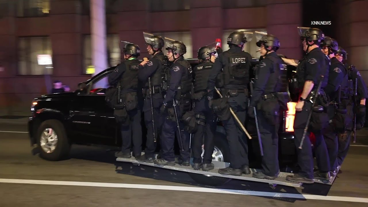 Anti-Immigration Enforcement Protesters Disperse, Protester Speaks on Camera