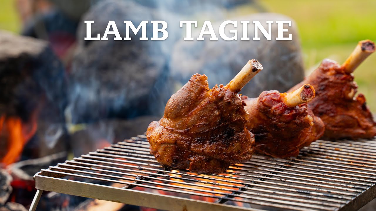 Lamb Tagine in the Rain | Outdoor Cooking with Open Fire