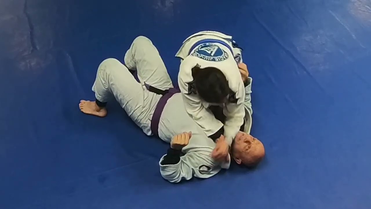 Nina and Peter doing some Overdue Gi Sparring
