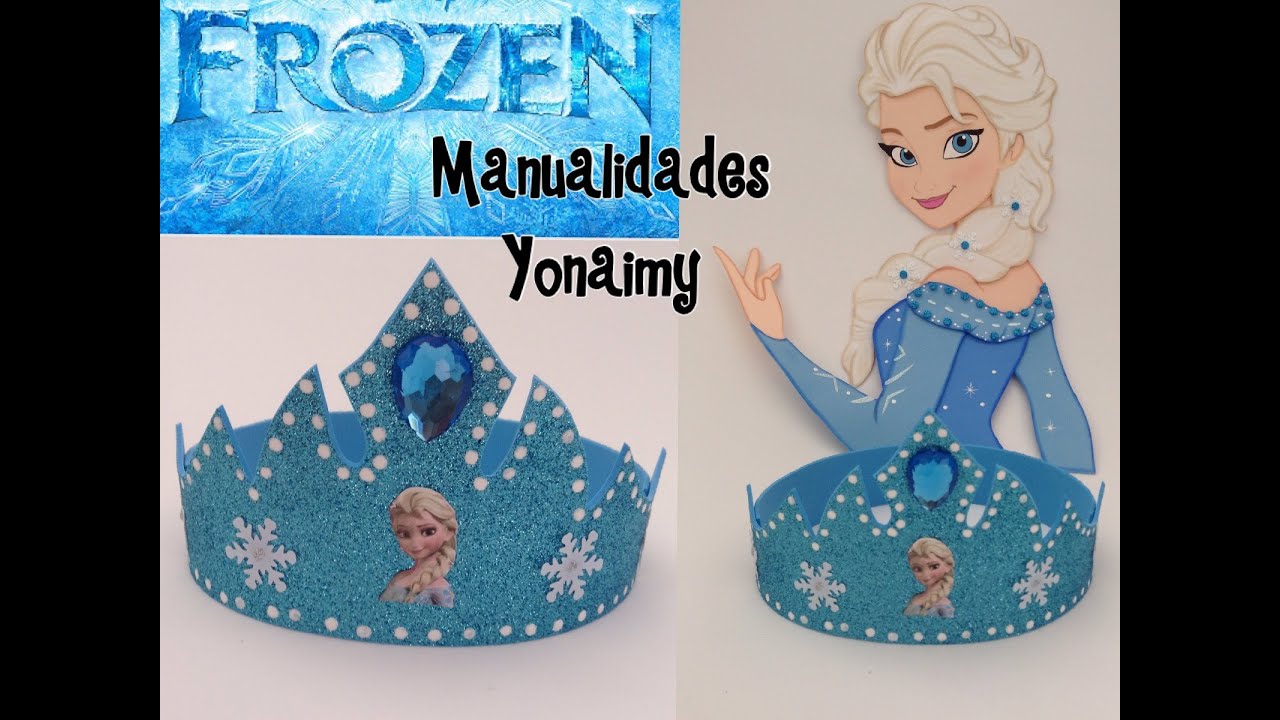 CORONA DE PRINCESA  ELSA EN FOAMY O GOMA EVA .-  ELSA'S CROWN