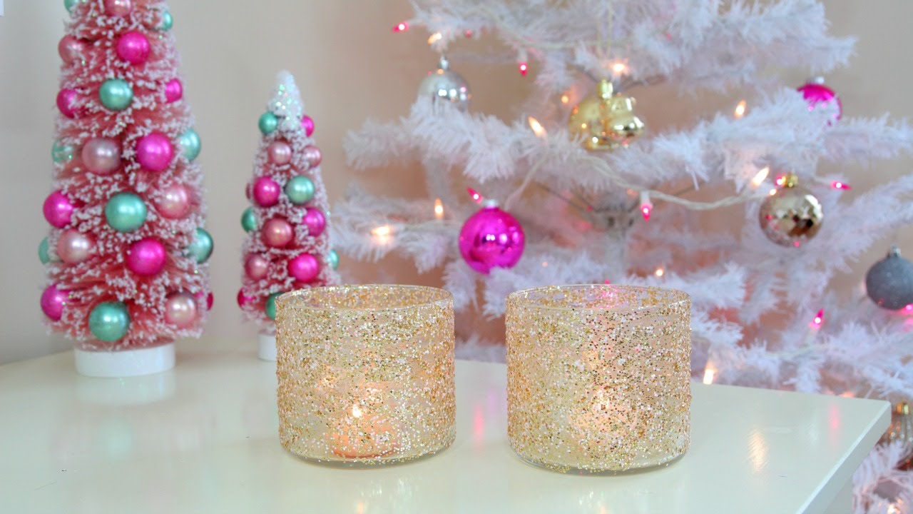 DIY Christmas/Winter Room Decor - Frosty Glitter Jars