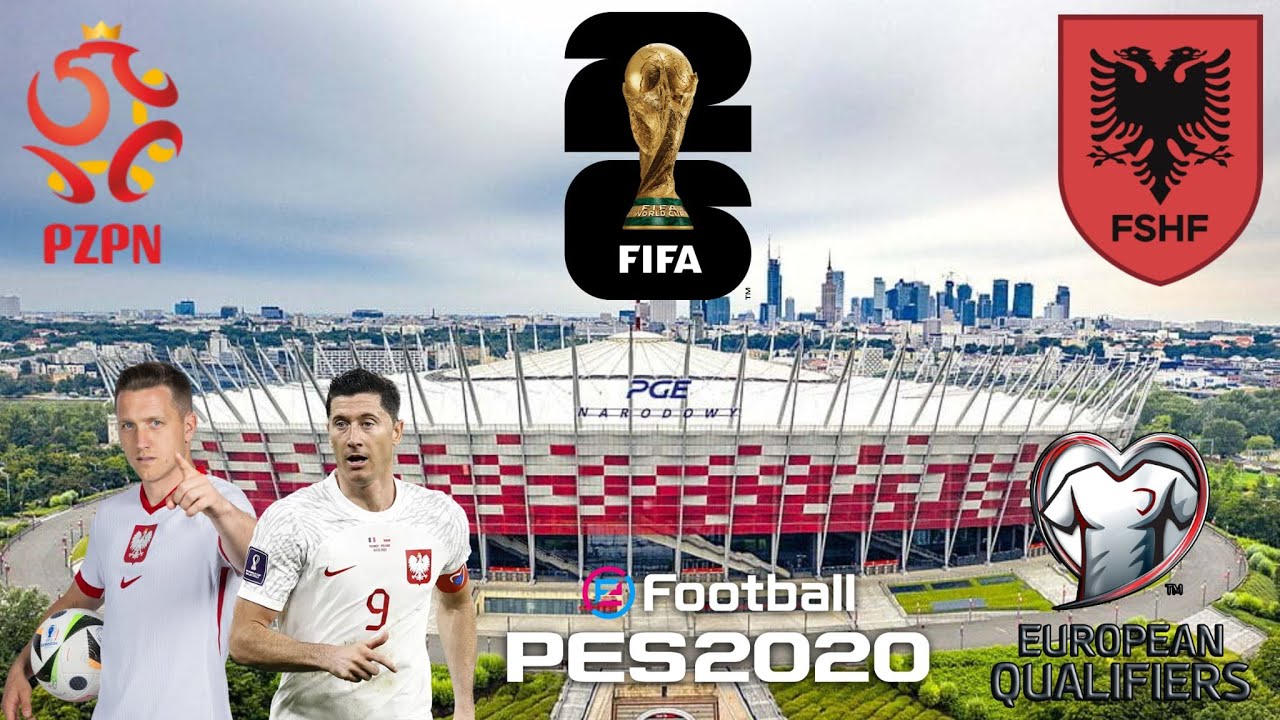 eFootball PES 2020 - Polska vs Albania P&oacute;łfinał Baraży Mistrzostw Świata 2026 