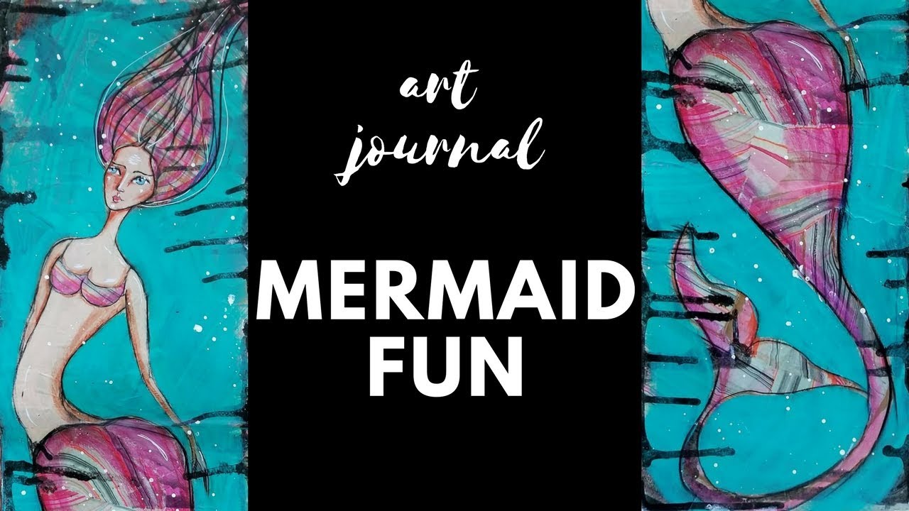 Jane Davenport Inspired Mermaid in my DIY Art Journal