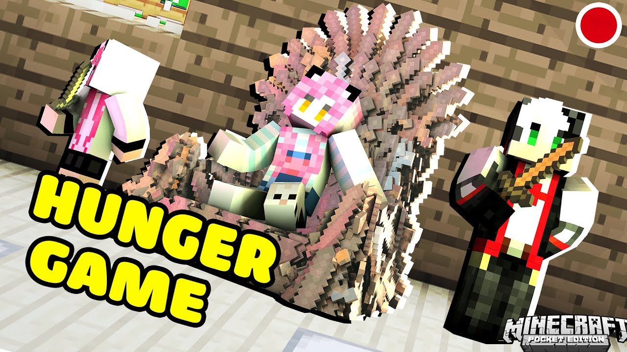 MỀU VÀ REDHOOD THỬ THÁCH STREAM HUNGER GAME TRONG MIECRAFT PE*MỀU STREAM DEATH RUN TRONG MCPE
