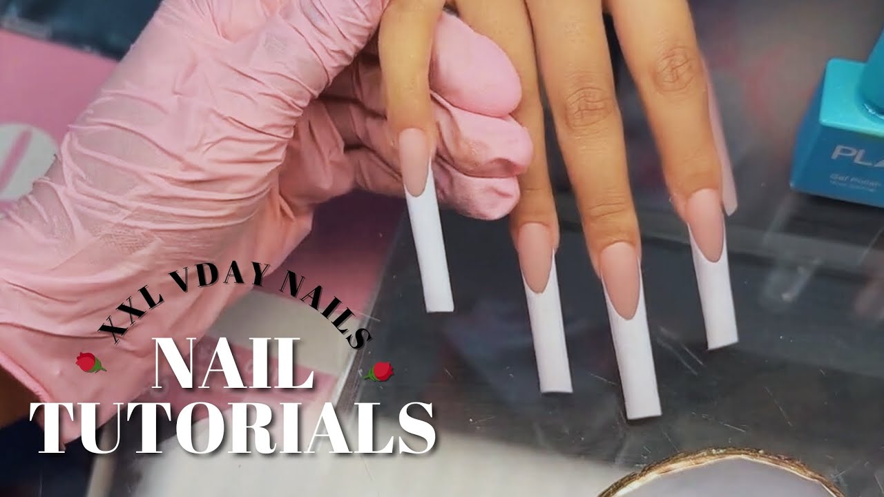 Acrylic VDay Nails