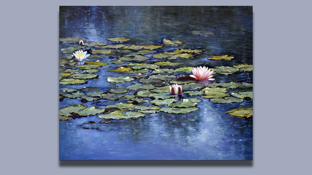 Pond with water lilies | PAINTING PROCESS | Landscape | OIL PAINTING | FOR BEGINNERS | # 73 #풍경화