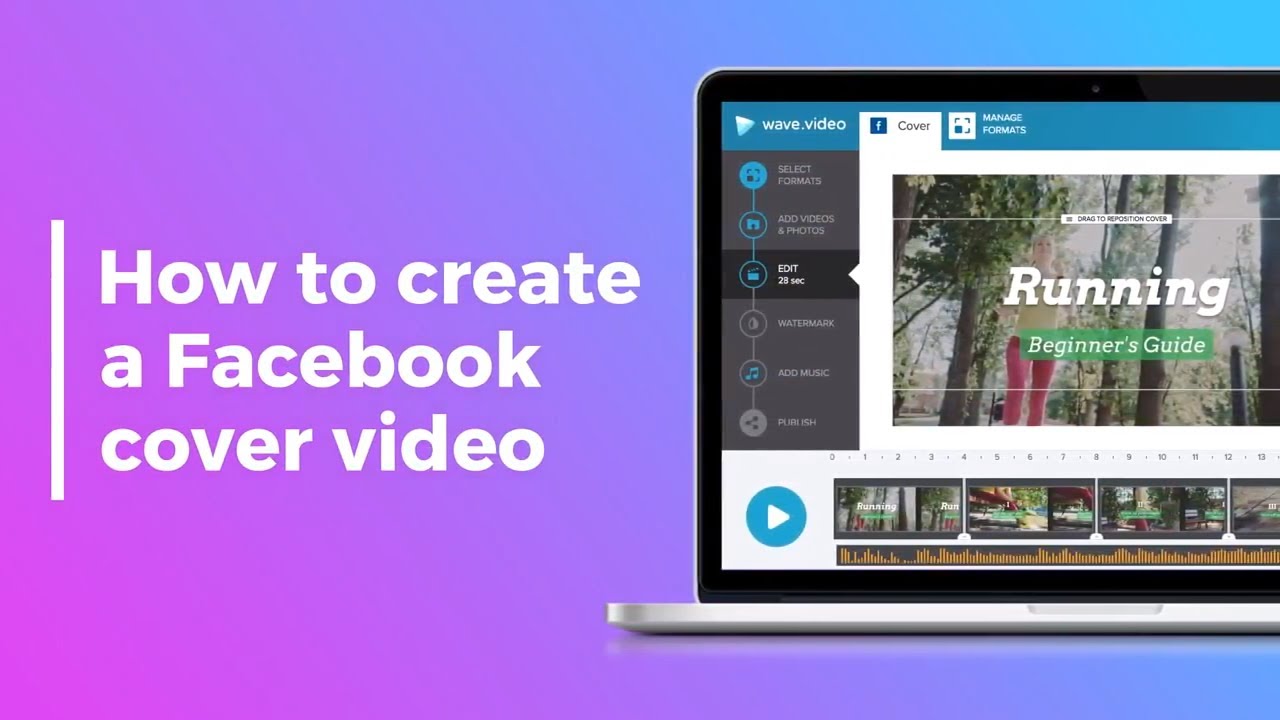 How to Create a Facebook Cover Video in Wave.video | Tutorial