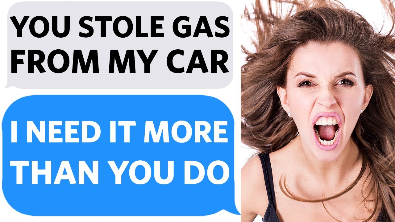 Karen STEALS GAS from EVERYONES CARS in MY APARTMENT COMPLEX... claiming she NEEDS IT MORE than US