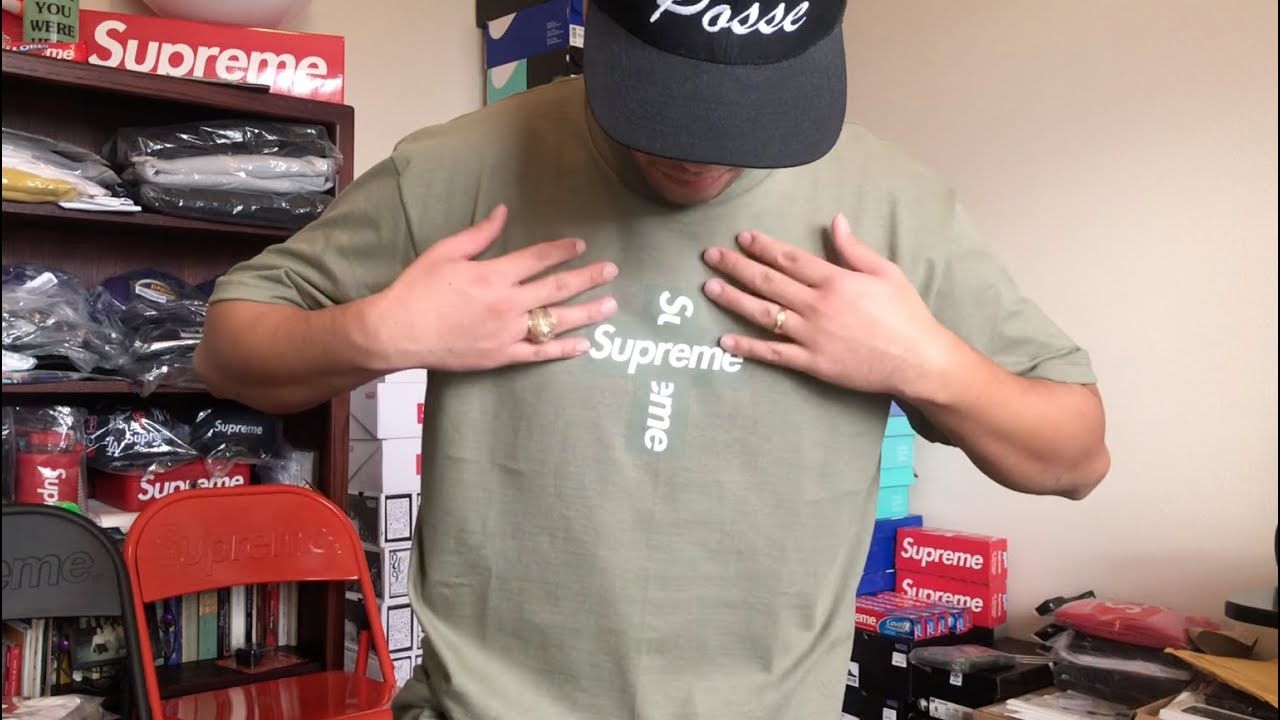 SUPREME CROSS BOX LOGO TEE UNBOXING/ON-BODY REVIEW FW20 WK17