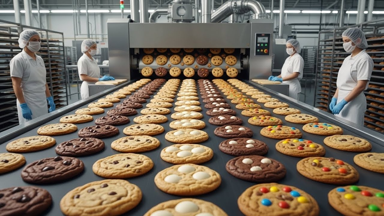 This Factory Bakes 1.2 Million Cookies a Day | Inside a High-Speed Cookie Factory
