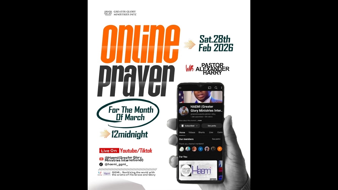ONLINE PRAYER MEETING FOR THE MONTH OF MARCH