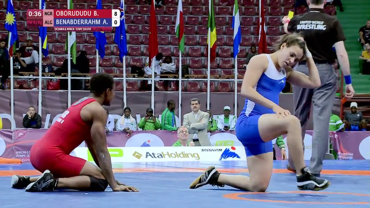 1/2 FW - 63 kg: B. OBORUDUDU (NGR) df. A. BENABDERRAHM (ALG) by TF, 10-0