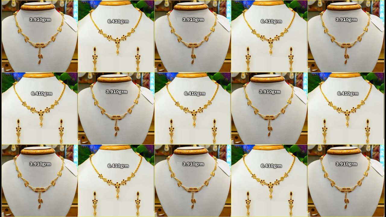 Light Weight Gold Necklace Designs With WEIGHT / New Gold NECKLACE / light necklace Designs