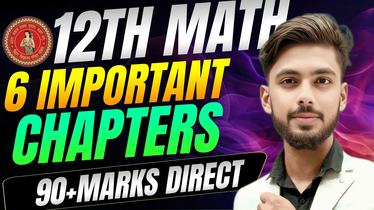 Bihar Board 12th Math Important Chapters 2026 |  VVI Topics for Exam | Class 12 Maths