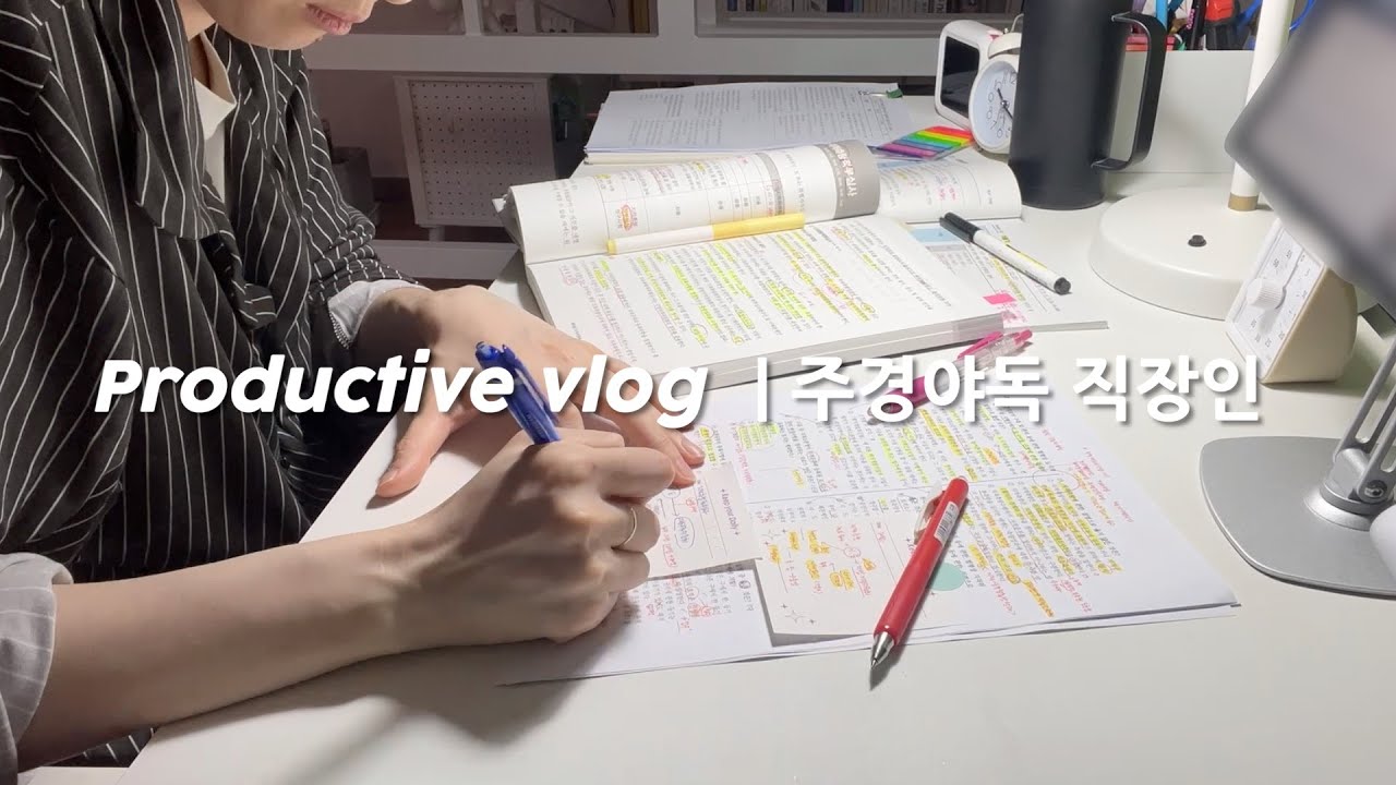 (Vlog) 시험 앞두고 포기했다가 운 좋게 딱점 합격 | 직장병행 공부일상 | 30대 직장인 브이로그 | 자격증 공부