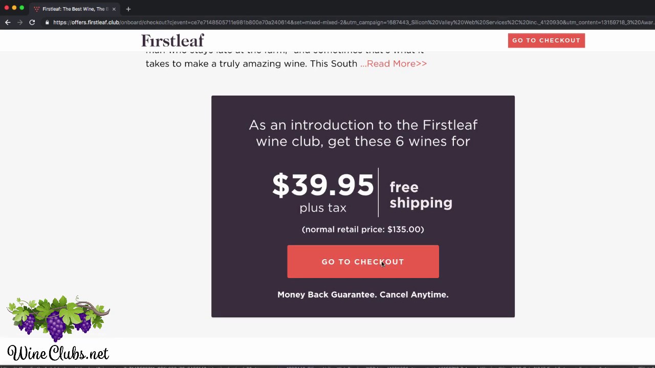 First Leaf Wine Club Review - Signup Process