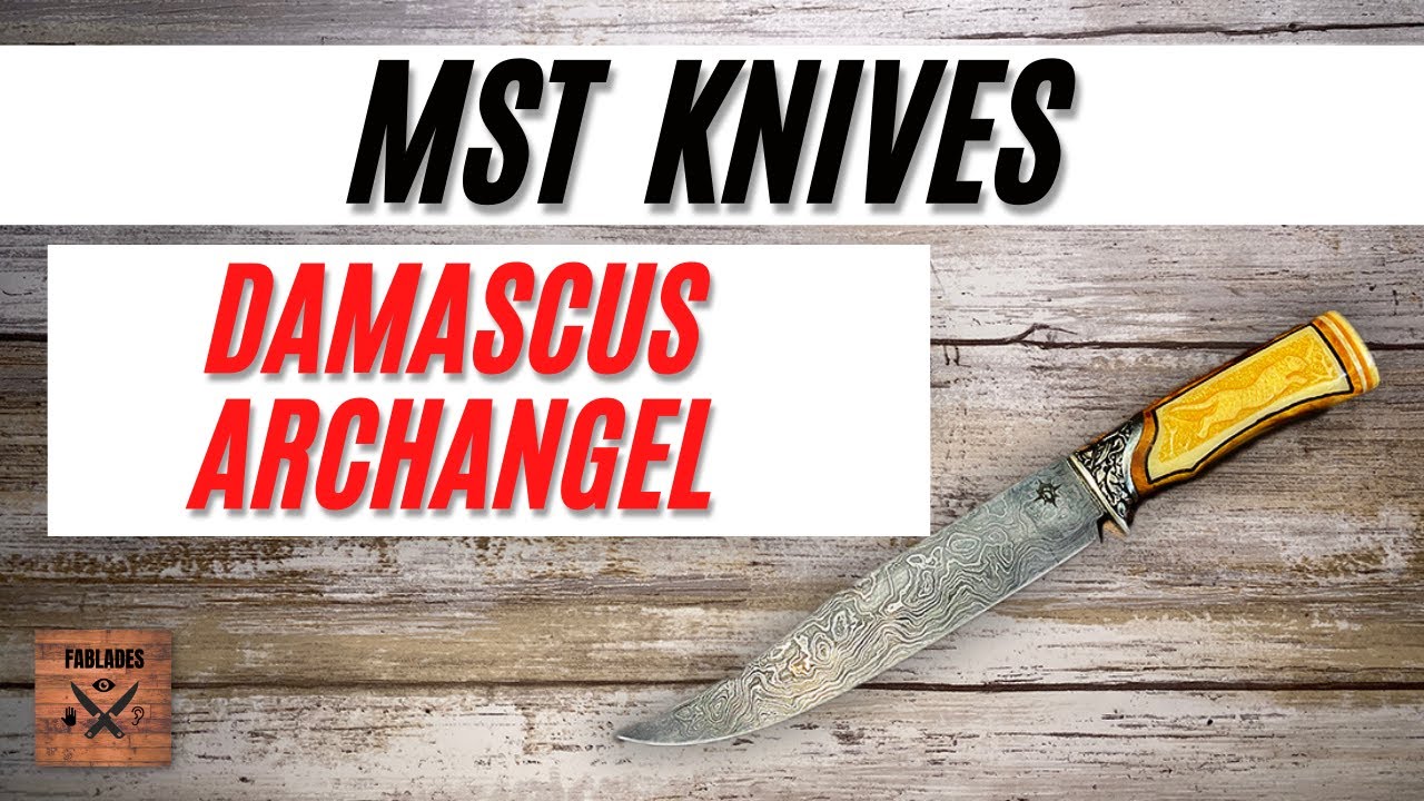 MST Knives Archangel Damascus Custom Fixed Blade Knife. Fablades Quick Review