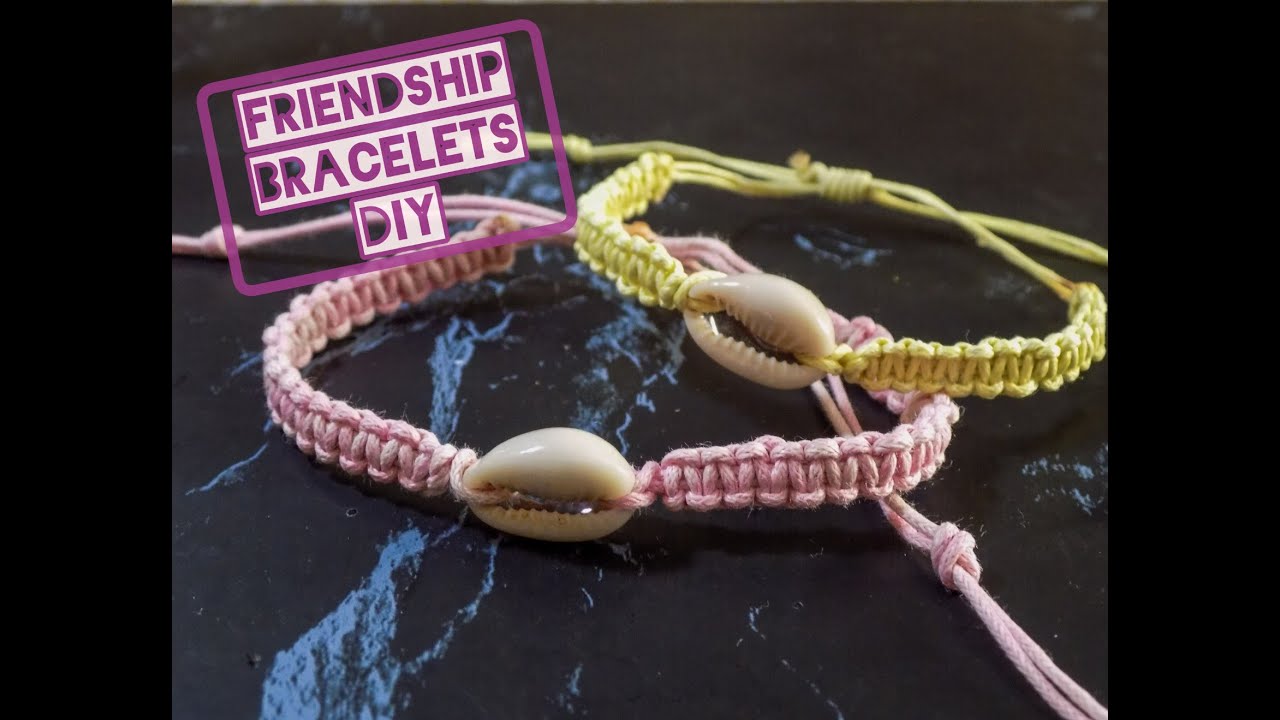 DIY Cowrie Shell Bracelet, summer bracelet | اصنعي بنفسك اسوارة صيفية