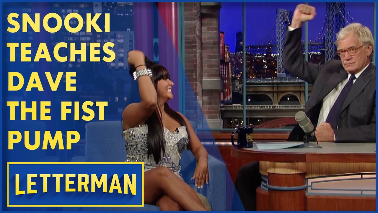 Jersey Shore's Snooki Teaches Dave To Fist Pump | David Letterman