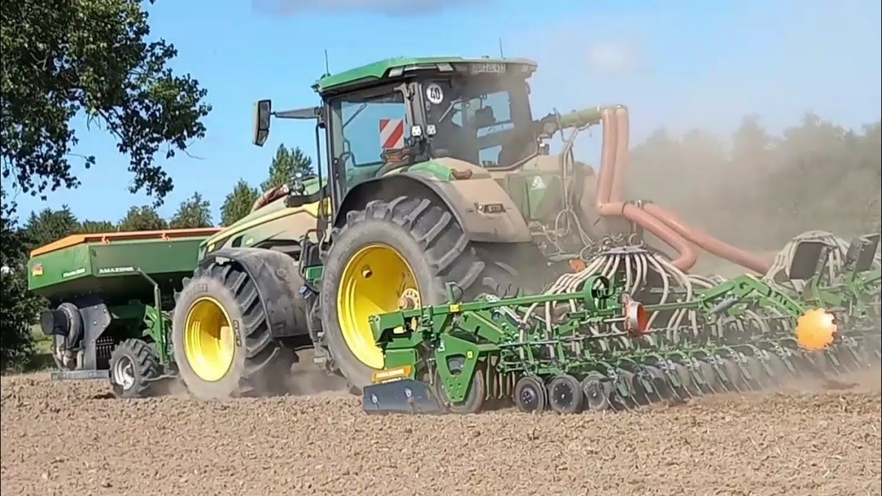 John deere 8rx/8r 410 Bodenbearbeitung/Rapsaussaat Amazone Avant 6002-2/Kerner Komet