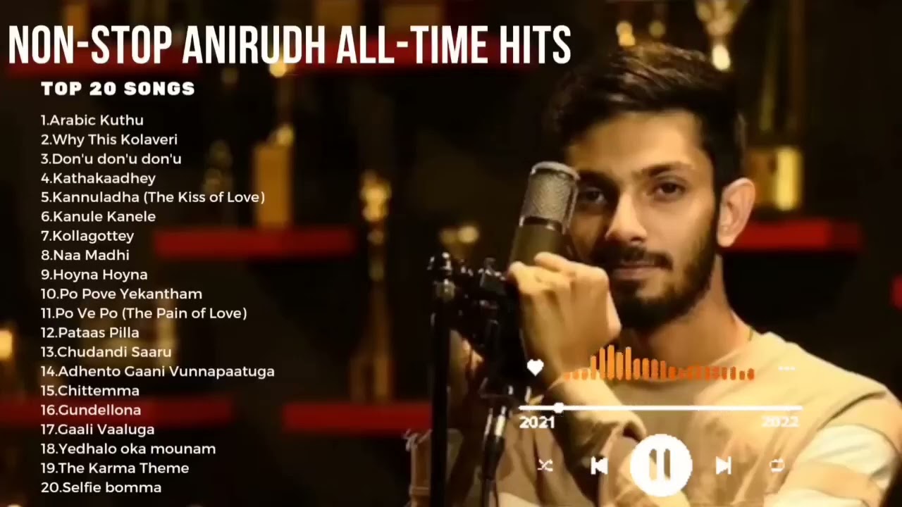 Non-stop Anirudh Top 20 All time Hits 2022| Anirudh Telugu Melody Songs Collection