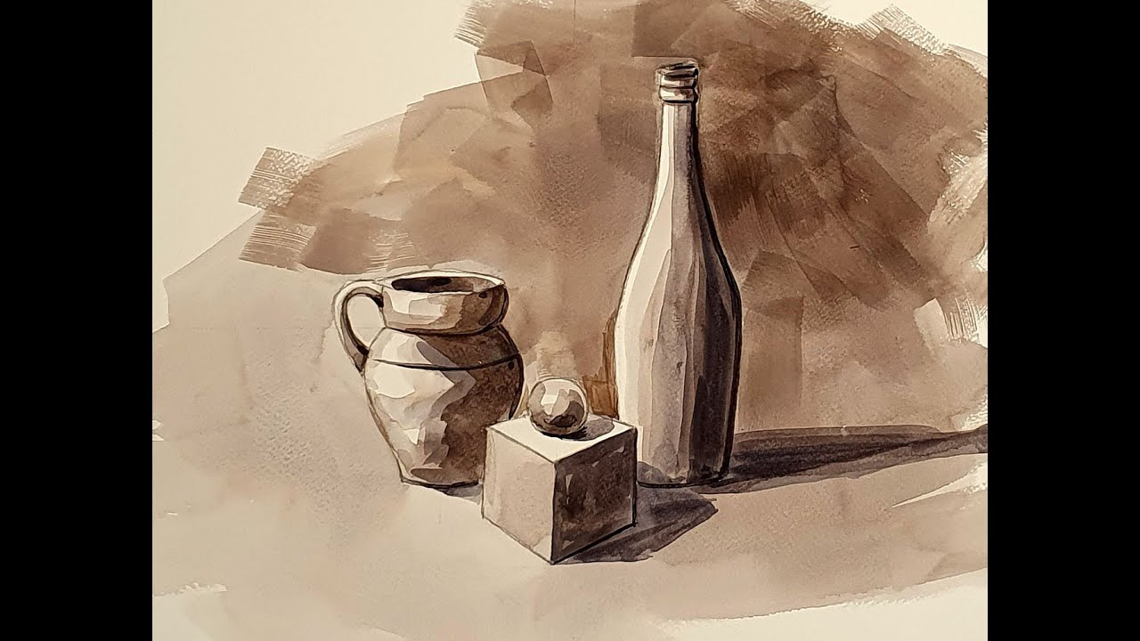 watercolor basic 16 claro   oscuro   parte 2 Pintando con Juan Mieres