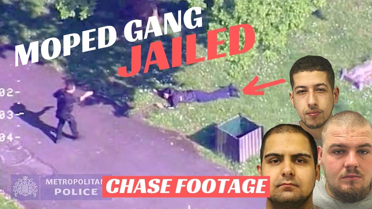 DRAMATIC NEW MOPED GANG CHASE, THIEVES KNOCKED OFF IN LONDON