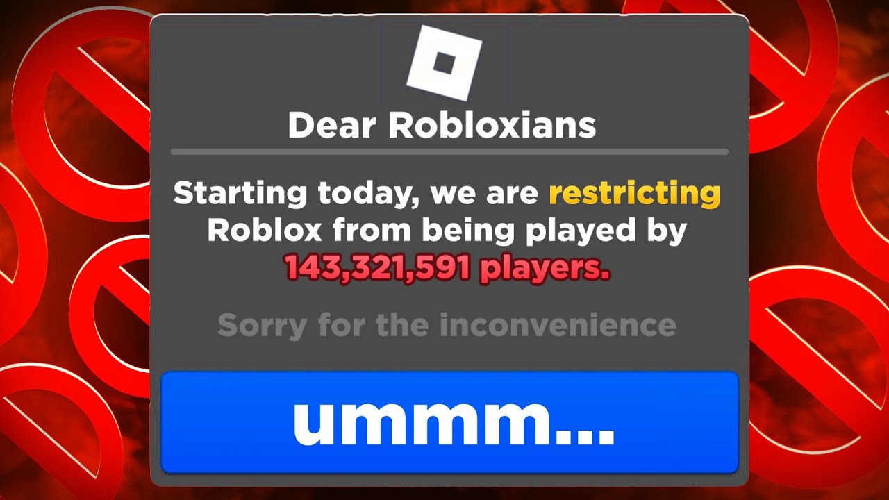 RIP... 143,510,593 People BANNED From Roblox...