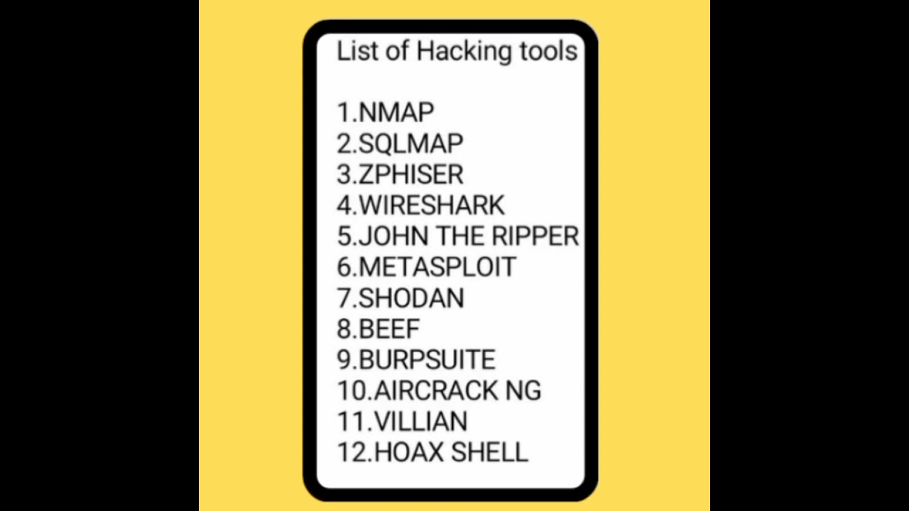 Hacking tools list for beginners