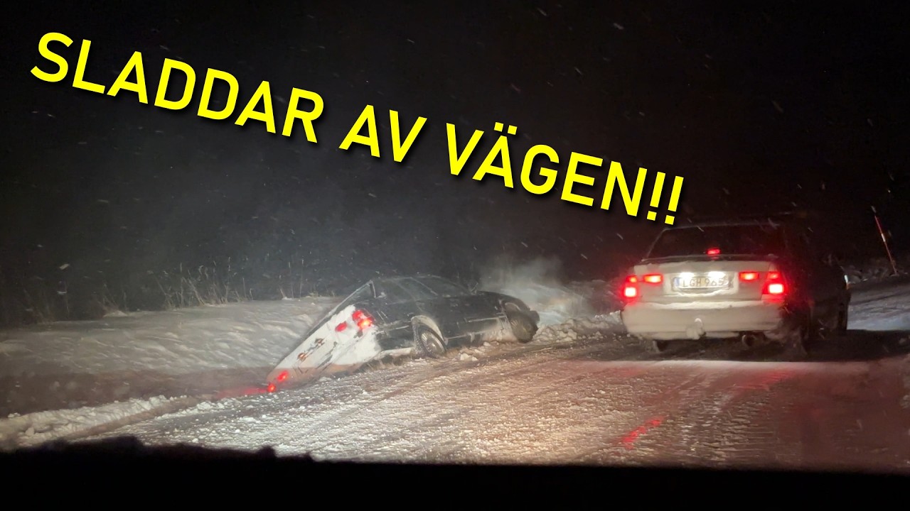 SLADDAR SKOGSVÄG - ÅKER I DIKE