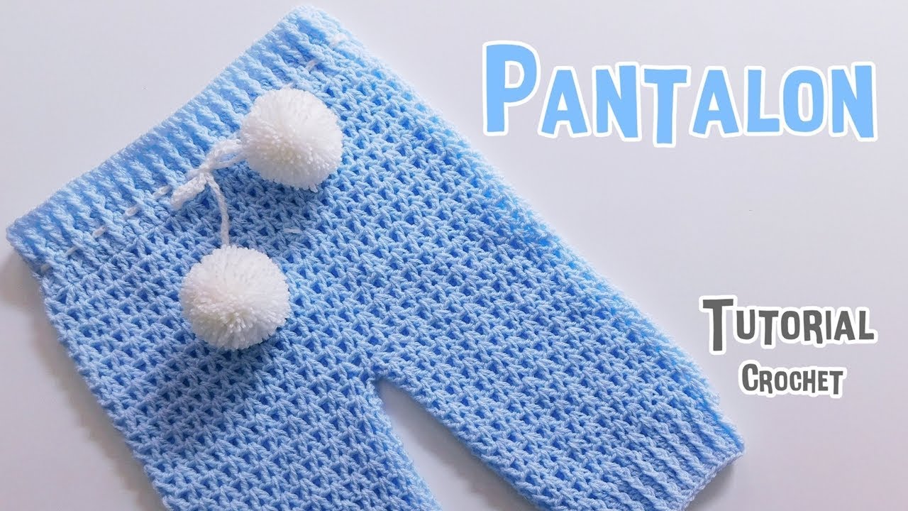 Ajuar para bebe tejido a crochet- ganchillo: pantalón