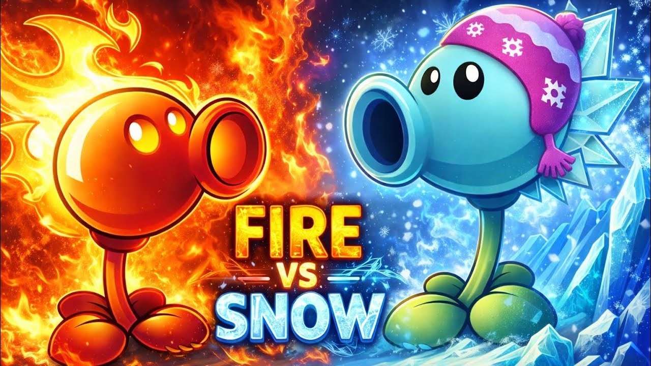 Plants vs Zombies 2 Arena Fire and Snow   gameplay 